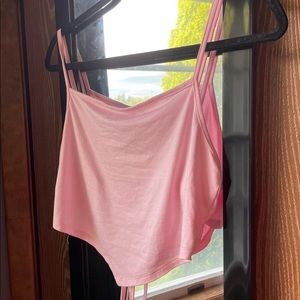 Never worn open back tie top